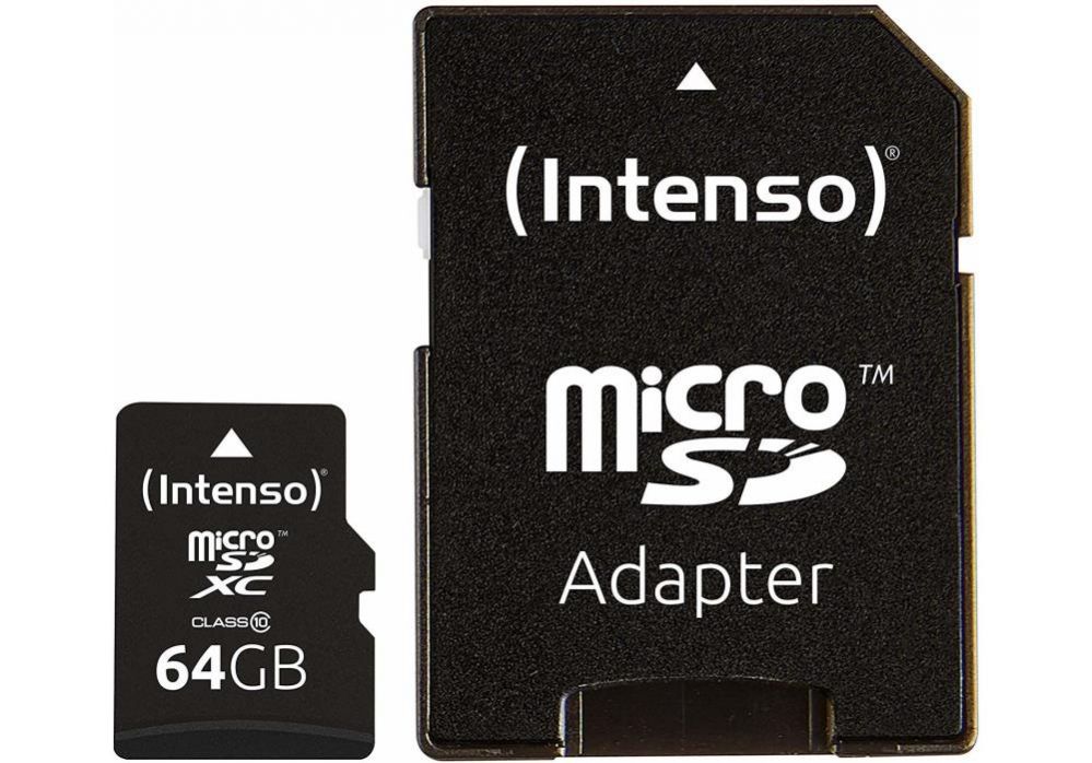 Other Computer Accessory Intenso  MEMORY MICRO SDXC 64GB C10/W/ADAPTER 3413490