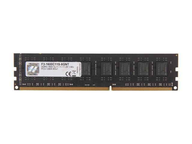 Operatiivmälu DDR4 G.Skill  MEMORY DIMM 8GB PC12800 DDR3/F3-1600C11S-8GNT