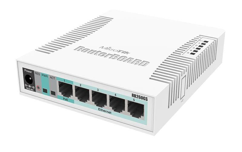 Commutator Mikrotik  Switch||CSS106-5G-1S|Desktop/pedestal|5x10Base-T / 100Base-TX / 1000Base-T|1xSFP|CSS106-5G-1S