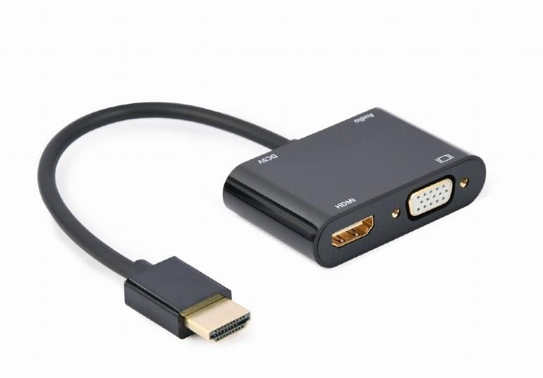 Moodulid ja transiiverid Gembird  I/O ADAPTER HDMI TO HDMI/VGA/A-HDMIM-HDMIFVGAF-01