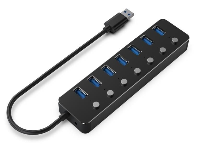 Переходник Gembird  I/O HUB USB3 7PORT/UHB-U3P7P-01