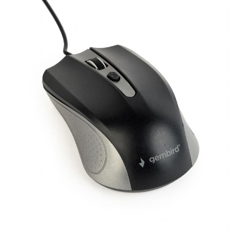 Computer mouse Gembird  MOUSE USB OPTICAL GREY/BLACK/MUS-4B-01-GB