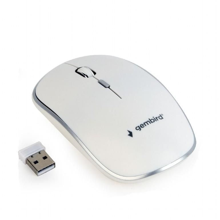 Arvutihiir Gembird  MOUSE USB OPTICAL WRL/WHITE MUSW-4B-01-W