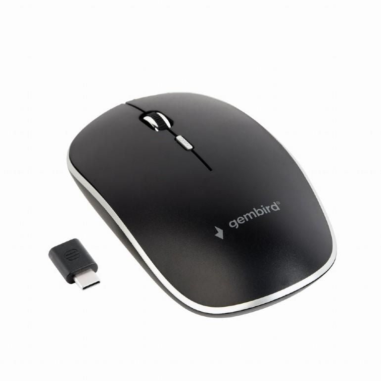 Компьютерная мышь Gembird  MOUSE USB-C OPTICAL WRL BLACK/SILENT MUSW-4BSC-01
