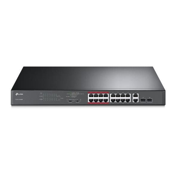 Võrgulülitid TP-Link  Switch||Desktop/pedestal|16x10Base-T / 100Base-TX|2x10/100/1000BASE-T/SFP combo|PoE+ ports 16|192 Watts|TL-SL1218MP