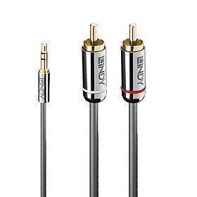 Кабель LINDY  CABLE AUDIO 3.5MM TO PHONO/0.5M 35332