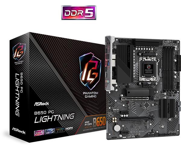 Материнская плата для процессоров AMD Asrock  Mainboard||AMD B650|SAM5|ATX|Memory DDR5|Memory slots 4|2xPCI-Express 4.0 1x|2xPCI-Express 4.0 16x|3xM.2|1xHDMI|1xAudio-In|1xAudio-Out|1xMicrophone|4xUSB 2.0|7xUSB 3.2|2xUSB-C|1xRJ45|B650PGLIGHTNING