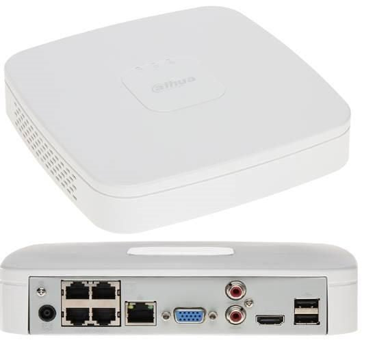 valvetarvikud DAHUA  NET VIDEO RECORDER 4CH 4POE/NVR4104-P-EI