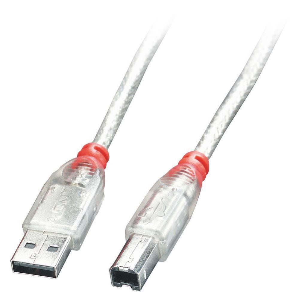 Cable LINDY  CABLE USB2 A-B 2M/TRANSPARENT 41753