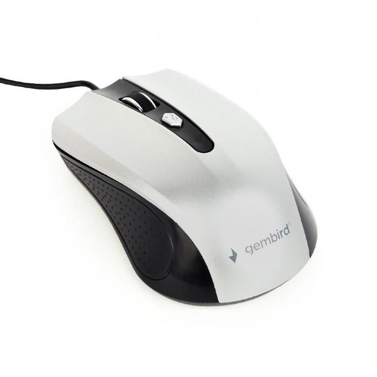 Компьютерная мышь Gembird  MOUSE USB OPTICAL BLACK/SILVER/MUS-4B-01-BS