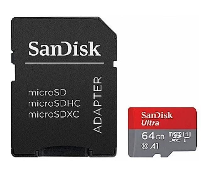 Карты памяти SANDISK BY WESTERN DIGITAL  MEMORY MICRO SDHC 64GB UHS-I/SDSQUAB-064G-GN6IA SANDISK