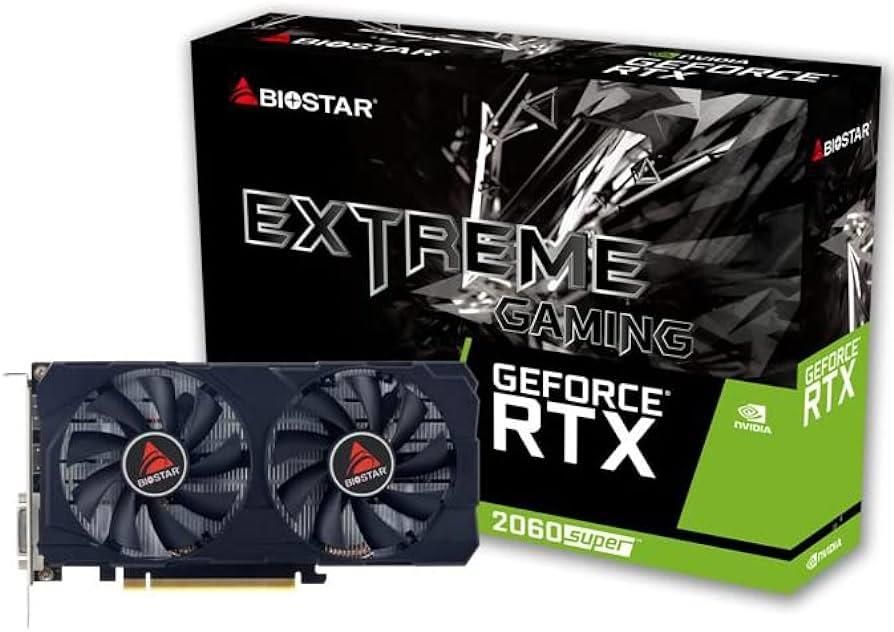 Graphic card / Video cards BIOSTAR  Graphics Card||NVIDIA GeForce RTX 2060 SUPER|8 GB|GDDR6|256 bit|PCIE 3.0 16x|GPU 1470 MHz|Dual Slot Fansink|1xDVI-D|1xHDMI|1xDisplayPort|VN2066RF82