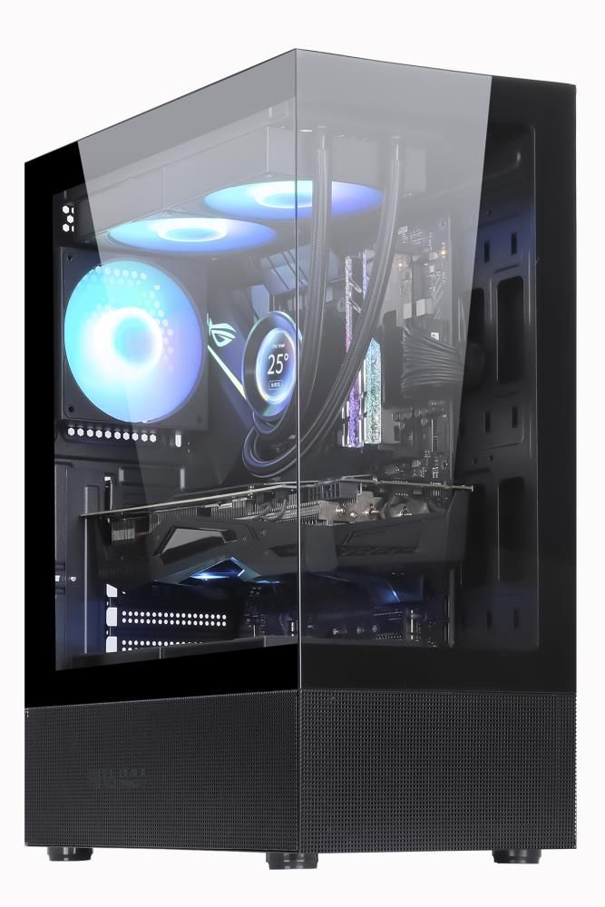 Корпус для компьютера GOLDEN TIGER  Case||Raider DK-6|MidiTower|Case product features Transparent panel|Not included|ATX|Colour Black|RAIDERDK6