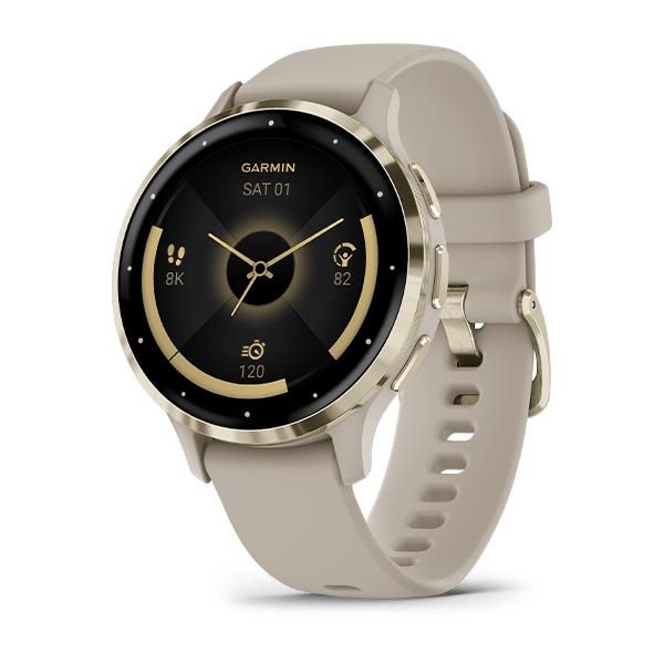 Умные часы Garmin  SMARTWATCH VENU 3S/GRAY/GOLD 010-02785-02