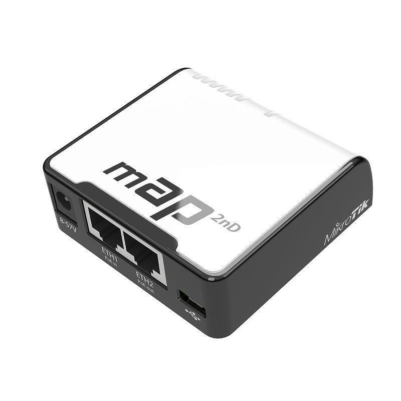 Ruuterid Mikrotik  Access Point||IEEE 802.3af|IEEE 802.3at|IEEE 802.11 b/g|IEEE 802.11n|2x10Base-T / 100Base-TX|RBMAP2ND