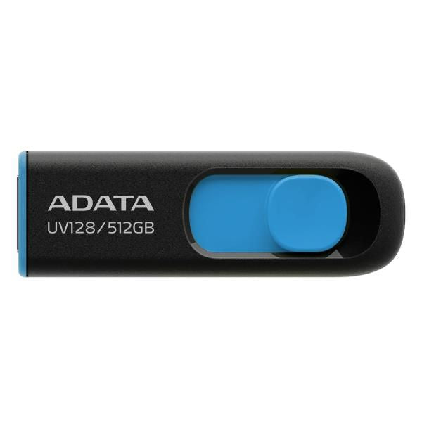 Flash drive ADATA  MEMORY DRIVE FLASH USB3 512GB/BLK/BLUE AUV128-512G-RBE
