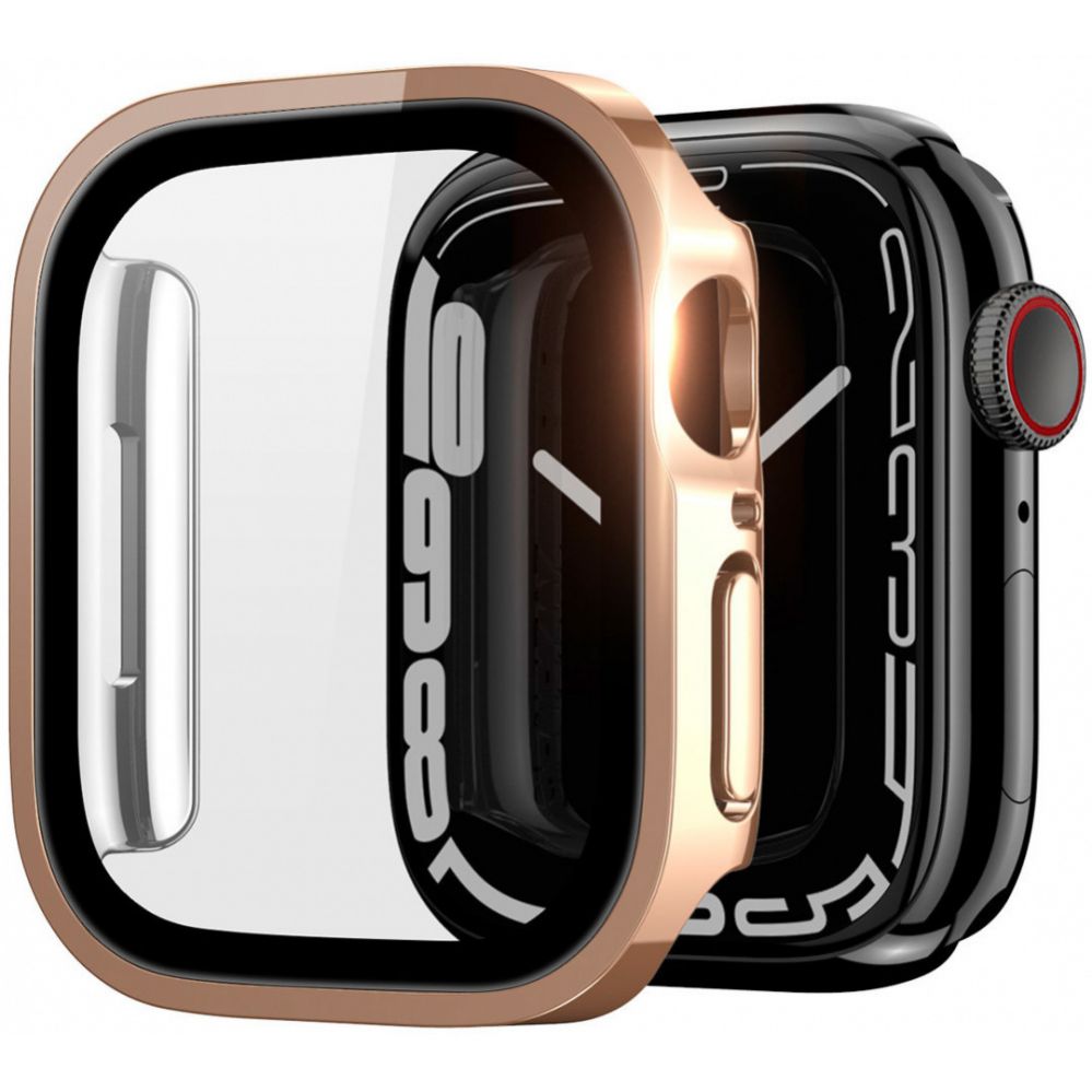 Защита экрана Dux Ducis  Hamo Apple Watch Series 7/8/9 Case (PC) 45MM Rose Gold
