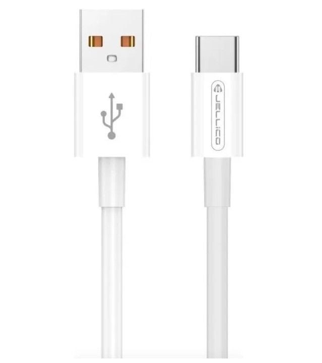 Cable Jellico  B1 Durable-Soft Universal USB to USB-C Data & Fast PD 20W Charger Cable 1m White