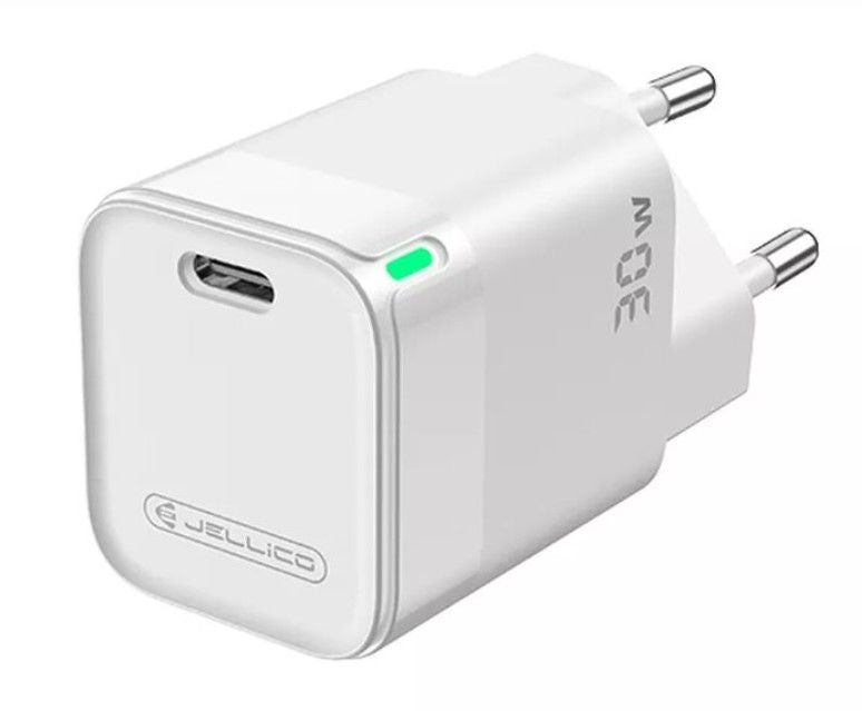Адаптер Jellico  C43 Mini PD 30W QC 3.0 Smart Adaptive Fast Charger with 1x USB-C (5-20V) White