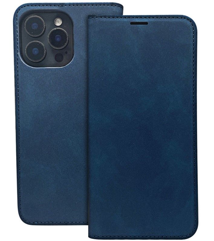 Kaaned - kaaned iLike Samsung Galaxy A15 4G / A15 5G Smart Suede case Navy Blue