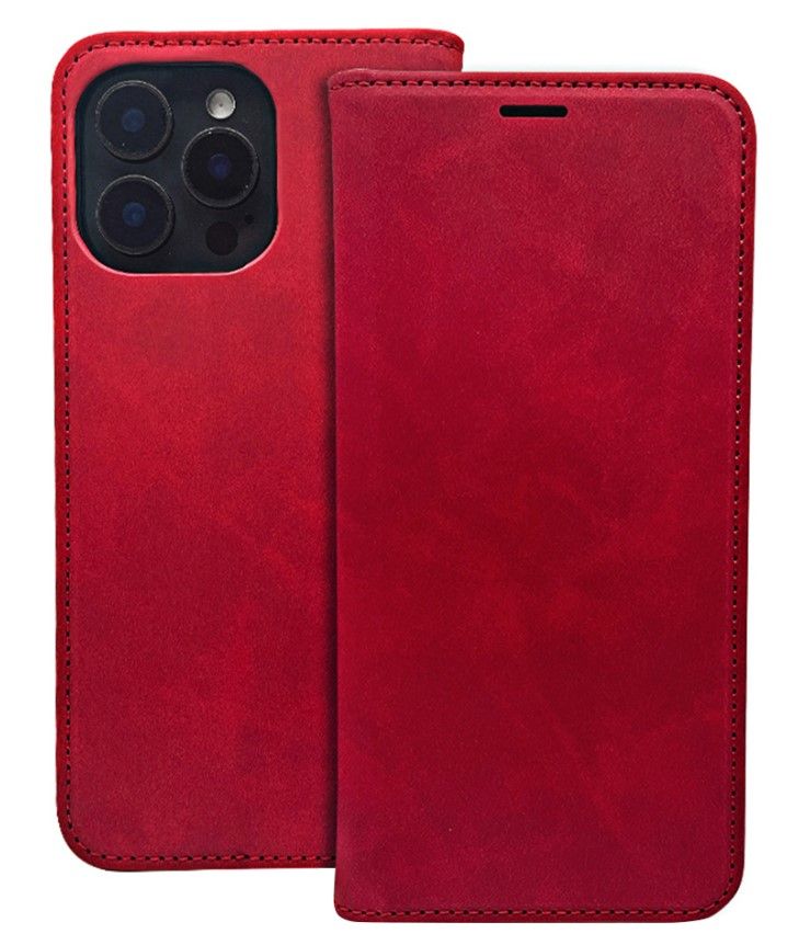 Book case iLike Samsung Galaxy A35 5G Smart Suede case Red