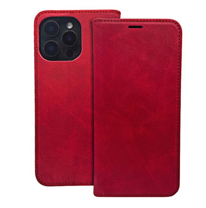 Kaaned - kaaned iLike Samsung Galaxy A34 5G Smart Suede case Red