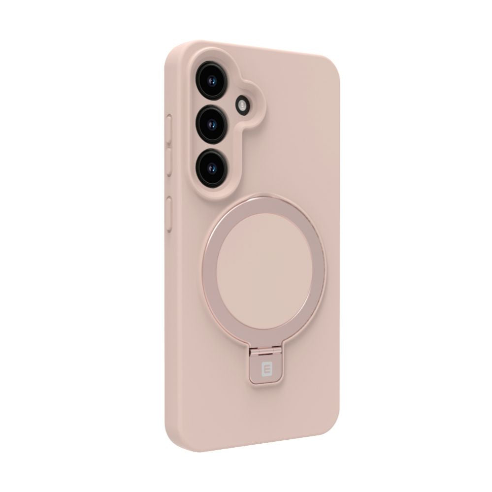 Tagakaaned Evelatus Samsung Galaxy S25 Premium Magnetic with Stand Soft Touch Silicone Case Pink Sand