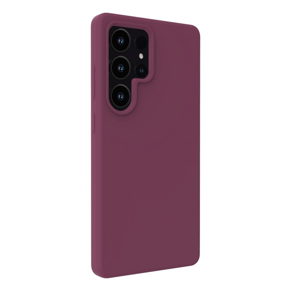 Back panel cover Evelatus Samsung Galaxy S25 Ultra Premium MagSafe Soft Touch Silicone Case Maroon