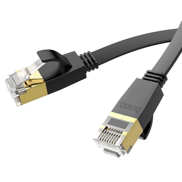 Cable Hoco  US07 General pure copper flat network cable(L=3M) Black