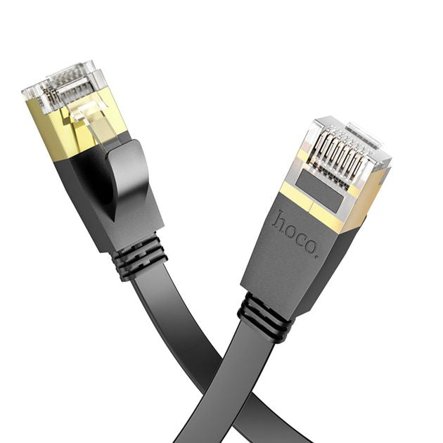 Cable Hoco  US07 General pure copper flat network cable(L=10M) Black