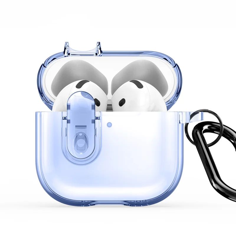 Чехол для наушников Dux Ducis Apple AirPods 4 PECL Series PC+TPU Cover with Hook Blue