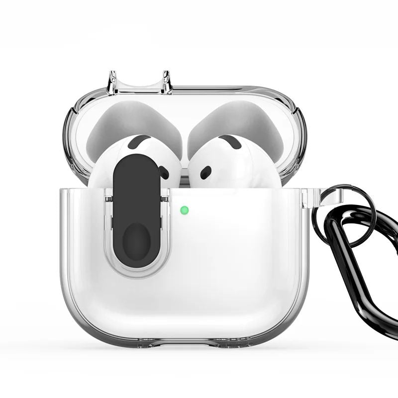 Чехол для наушников Dux Ducis Apple AirPods 4 PECL Series PC+TPU Cover with Hook Black Clear