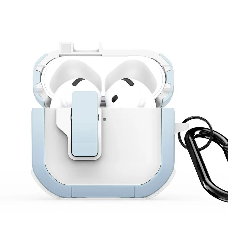 Korpus kõrvaklappidele Dux Ducis - AirPods 4 PECP Series PC+TPU Cover with Hook White Blue