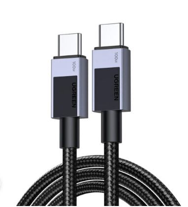 Kaabel Ugreen  Type C 2.0 Male To Type C 2.0 Male 5A Data Cable 1M (45063) Black