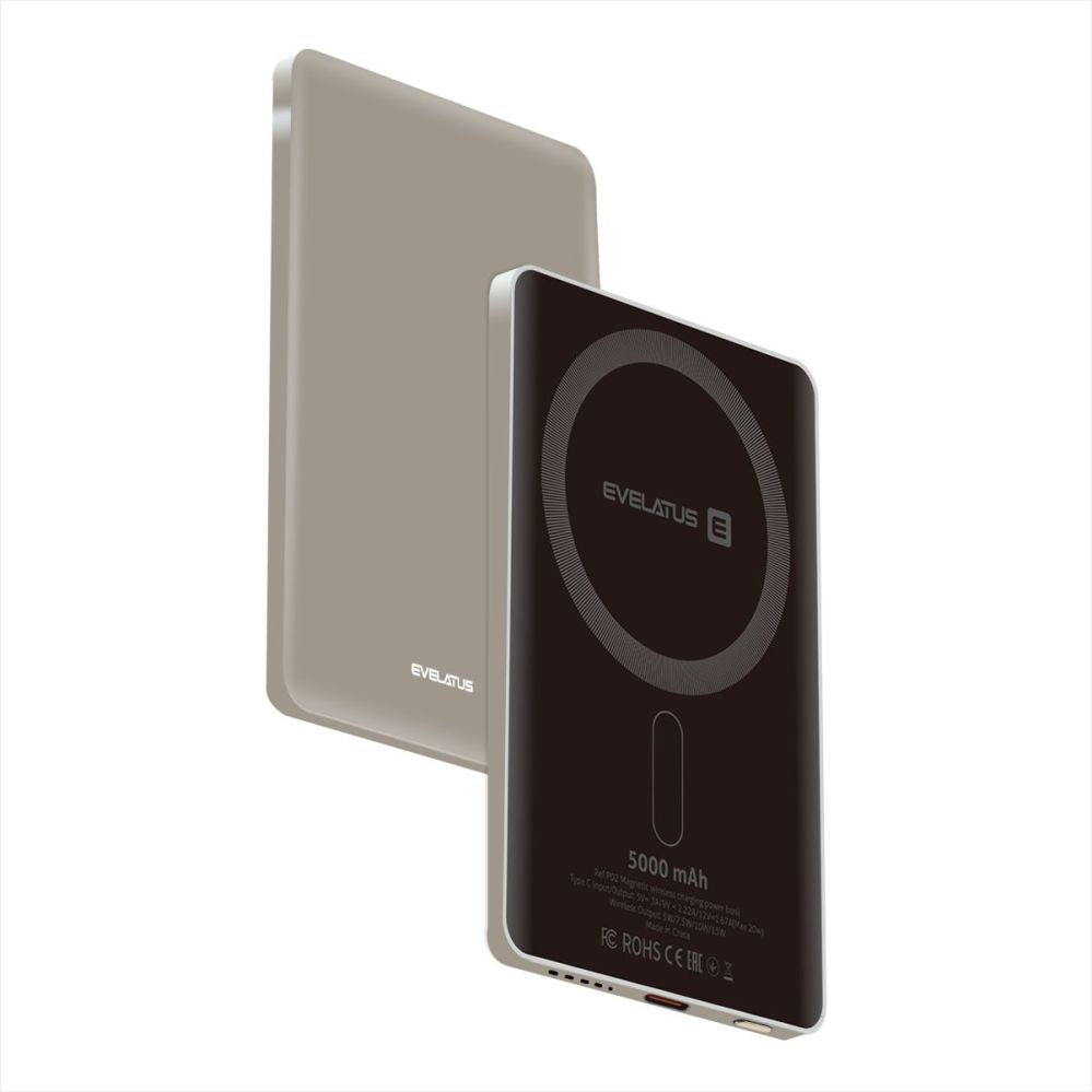 Внешний аккумулятор Evelatus  Evelatus PD20W 5000mAh Power Bank MagLink Elite With Wireless charging EVEP02PBME Grey