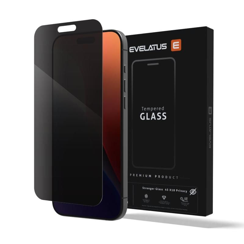 Kaitseklaasid Evelatus Samsung Galaxy S25 Privacy Corning Gorilla Glass Anti-Static 3D Full Cover 10X Stronger