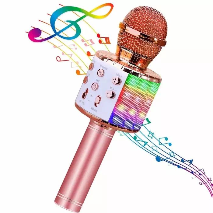 Микрофон iWear  M85 Karaoke Kids & Adult Fun Effect Microphone with Speakers & Recodr Micro SD USB Bluetooth