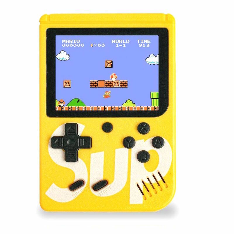 Mängukonsoolid GameBox  R1 8bit Portable Retro Game console with 400 games 3'' LCD with TV RCA cable Yellow