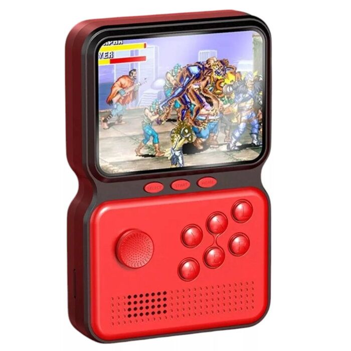 Gaming console GameBox  M3 16bit Portable Retro Game console with 900 games 3'' HD LCD / TV RCA cable Red