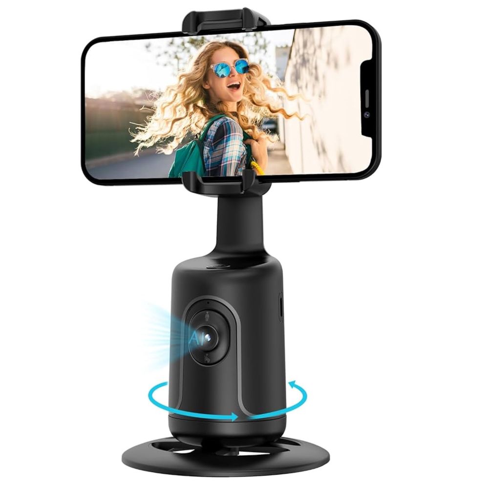 Selfie pulk iWear  P01 Auto Face 360 degree tracking Selfie Stick Tripod with Smartphone Fixation Black