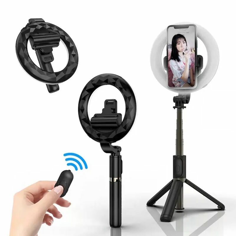 Селфи палка Elight  L07 Professional Selfie Stick (length max 90cm) with Ring LED Light / Tripod / Shutter button