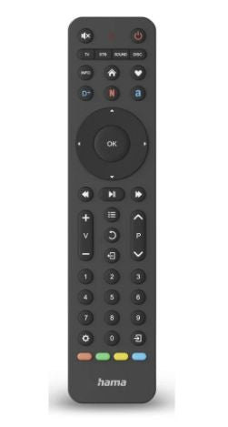 Muu arvutitarvik Hama  UNIVERSAL TV REMOTE CONTROL INFRA-RED FOR 4 DEVICES Black