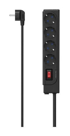 Üleminek Hama  Power strip (+ switch) Black PG connector Black