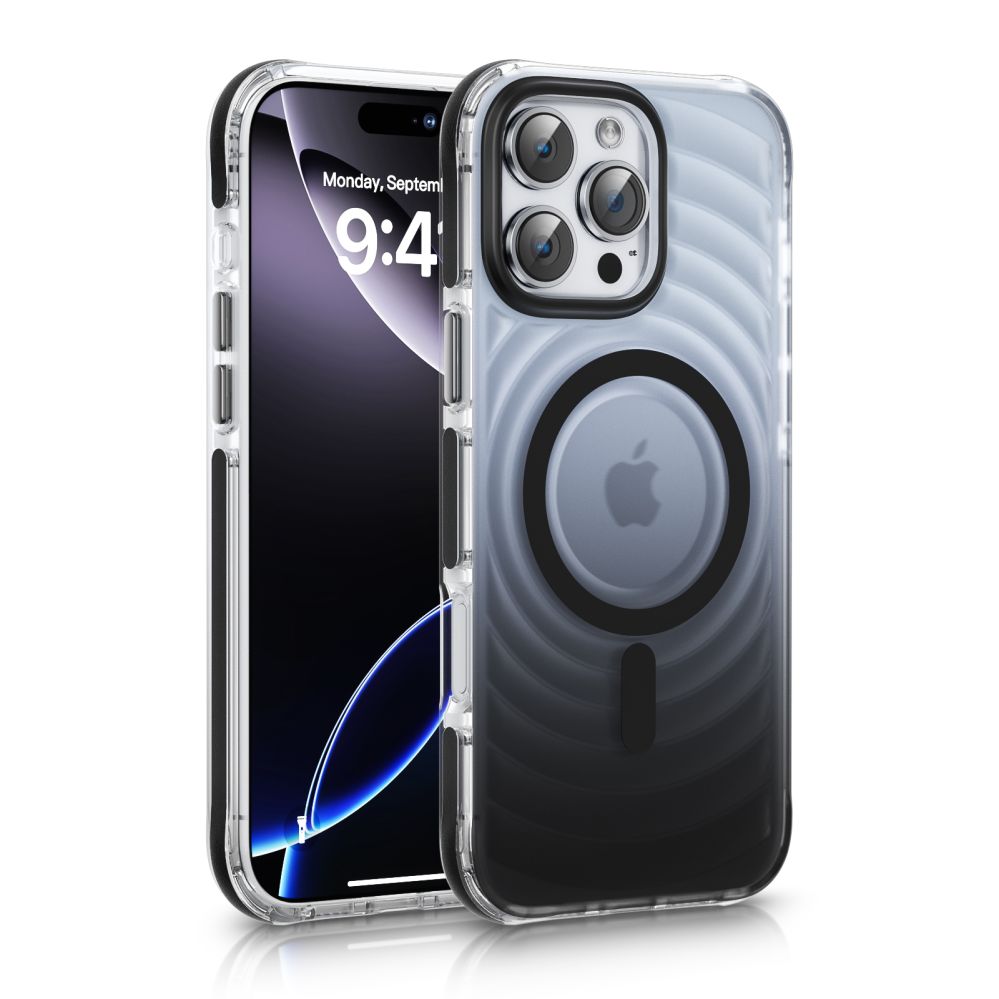 Tagakaaned Evelatus Apple iPhone 15 Pro EchoWave Clear MagSafe Black