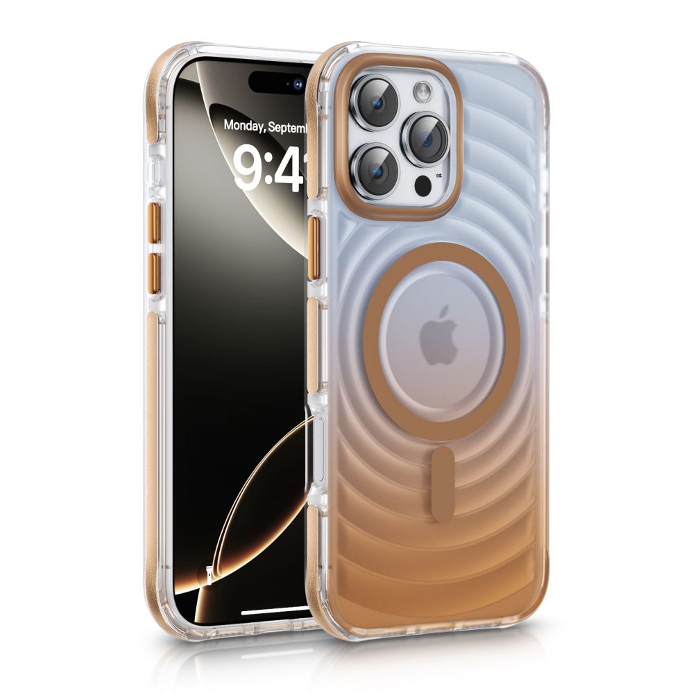 Tagakaaned Evelatus Apple iPhone 16 Pro EchoWave Clear MagSafe Gold