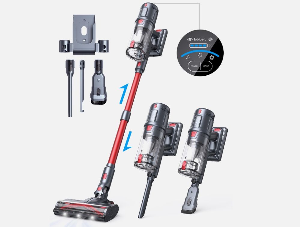 Пылесос Lubluelu  L7 Pro Self-Standing Cordless Stick Vacuum Cleaner 140AW 33KPA Hoover