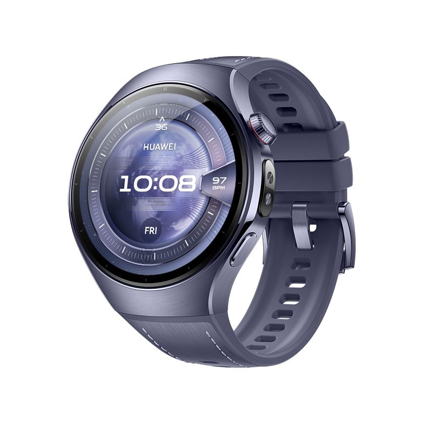Smart watches Huawei  Watch 5 (46mm), Fluorelastomer Purple blue strap, Titanium body, Rates-L39L