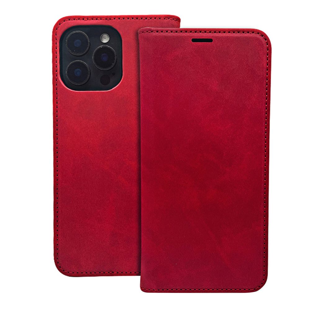 Kaaned - kaaned iLike Samsung Galaxy S25 Edge Smart Suede Book case Red