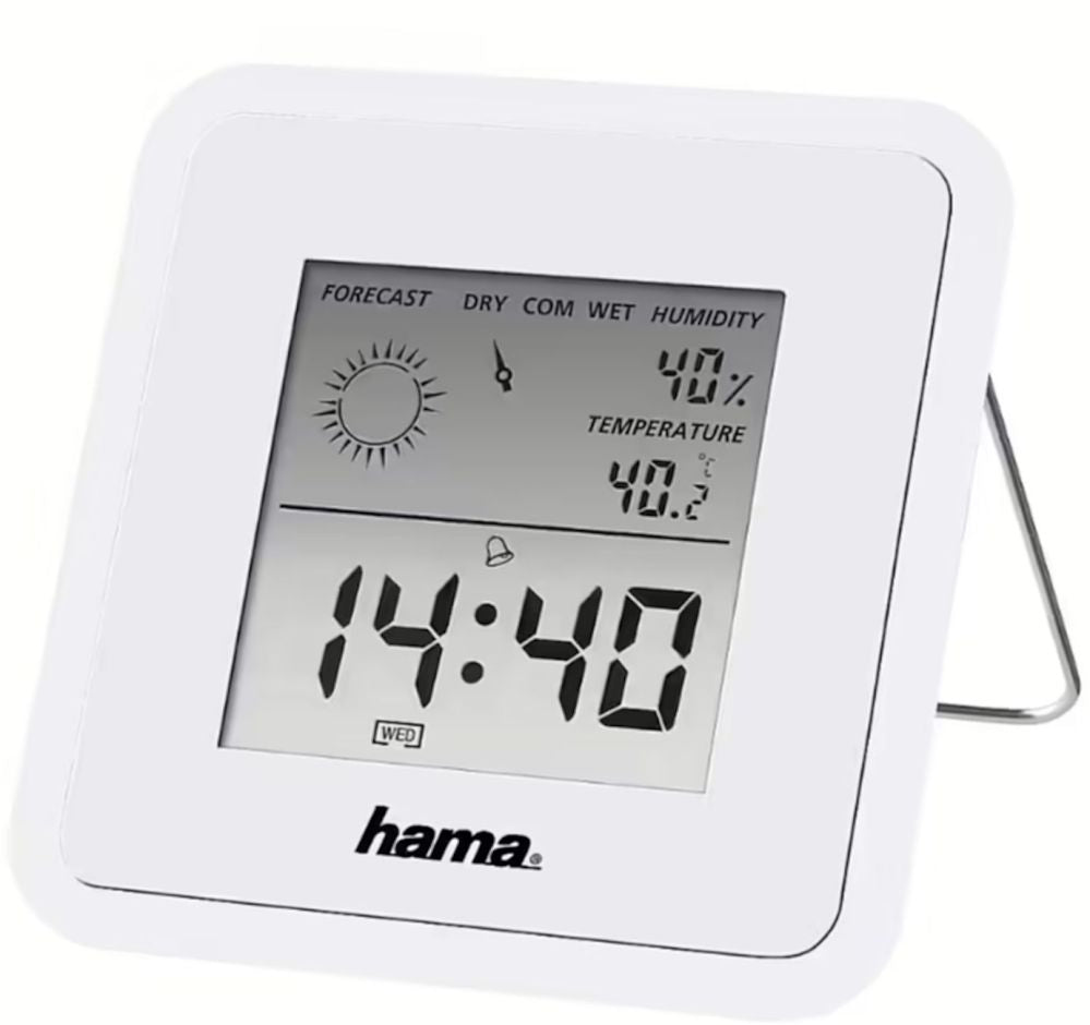 Другая малая бытовая техника Hama  Borneo Thermometer and Hygrometer, Digital, For Indoors White