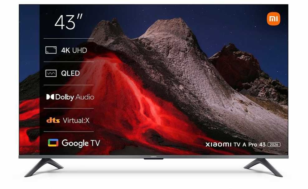 TV Xiaomi  Smart TV A Pro 2026 43 109 cm 4K UHD (2160p) Google TV Black